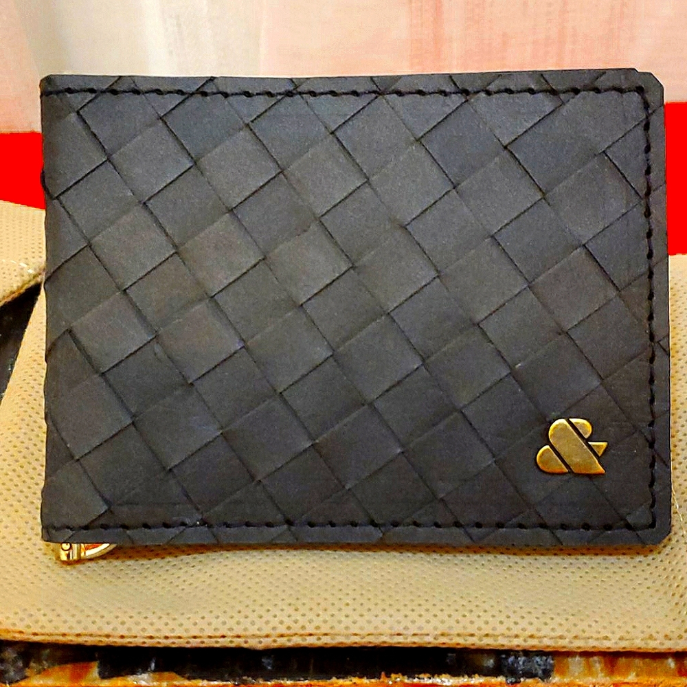 Money clip bifold kraft paper wallet NWOT